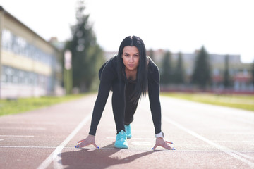 girl in sport. runner.