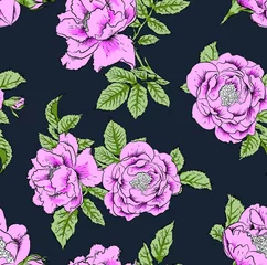 Gardinen Vintage Blumen Flower seamless pattern. High quality seamless pattern for printing. Vector Illustration.  © Sunny Whale