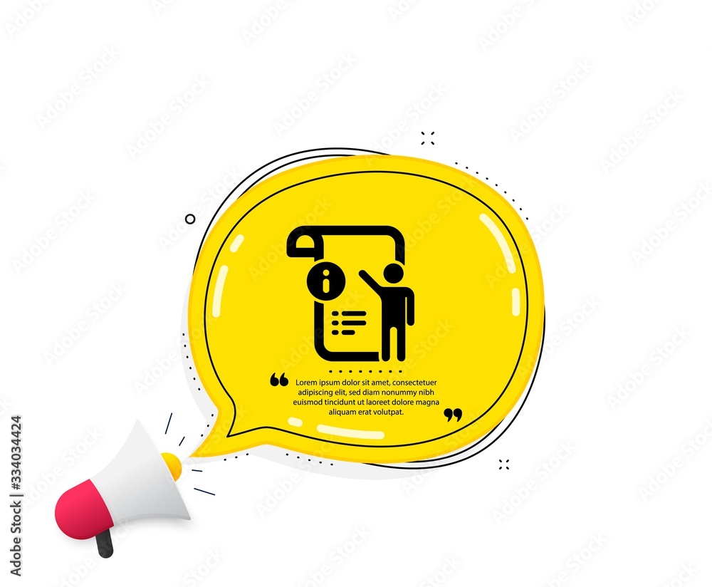 Poster manual doc icon. quote speech bubble. technical instruction sign. quotation marks. classic manual do