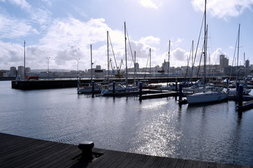 port of La Coru&ntilde;a, Galicia. Spain. Europe. October 8, 2019
