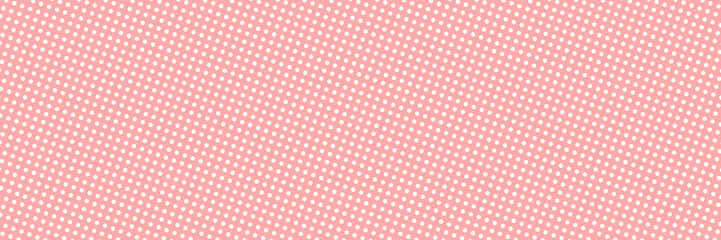 Vector comic book background with polka dot pattern in retro pop art style. Long horizontal banner