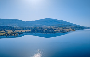 Reservoir lake Peruca at the river Cetina, Croatia