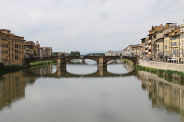 Bridge over the river in Florence, Italy