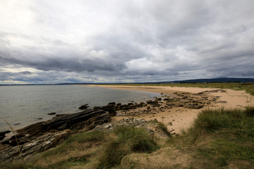 Dornoch (Scotland), UK - August 03, 2018: Dornoch Beach, Dornoch, Scotland, Highlands, United Kingdom
