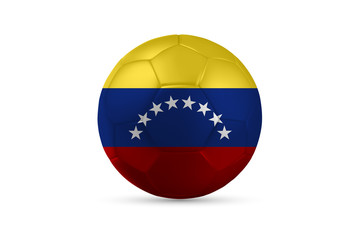 Bandera Venezuela País Círculo en Pelota Balón Futbol Soccer Balompié