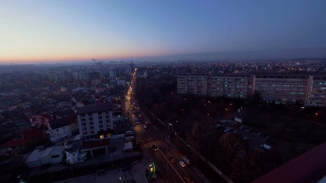 Terrace Rooftop Sunset. Skyline Balcony In The City.  Urban Relax