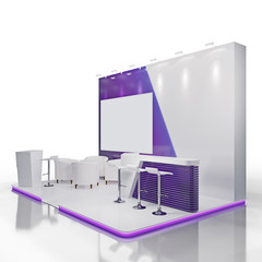 Mockup of exhibtion stand design. 3d render. - 334040034