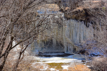 Wequiock Falls waterfall on the Niagara Escarpment, Brown Co., WI.