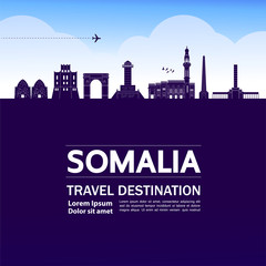 Obraz premium Somalia travel destination grand vector illustration. 
