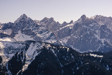 Bergmassiv in den Deutschen Alpen bei Mittenwald