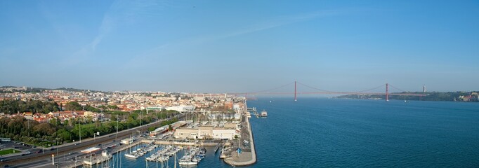 Lisbon cityscape as seen from Belém