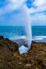 Blowholes in action at Quobba Station, Western Australia, Australia