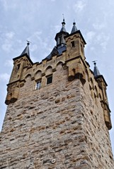 The Blue Tower (Blauer Turm) in Bad Wimpfen, Germany in the district of Heilbronn in the Baden-Württemberg