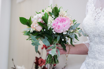 Wedding flowers bouquet close up