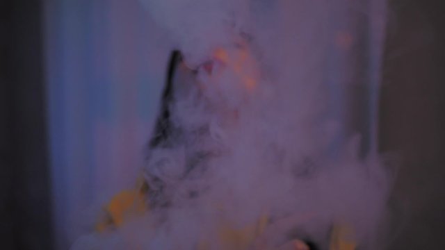 vaping girl, smoking vape teenager, electonic sigarette, close up, smoke