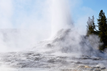 geyser erupting