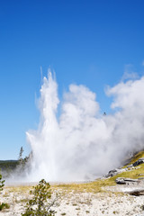 erupting geyser