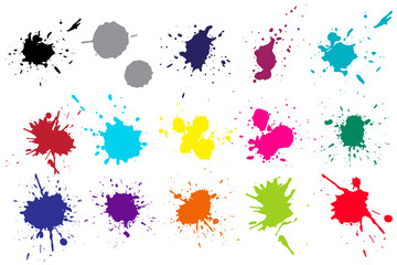 Grunge splatters Abstract ink splashes text banner
