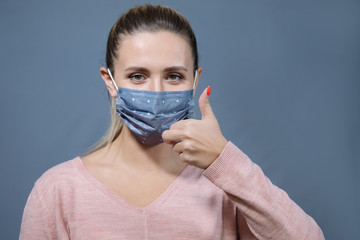 Woman in medical mask. Coronavirus. Covid-19. 2019-ncov.