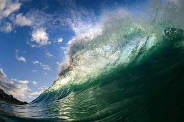 Splashing waves at sunrise, Sydney Australia