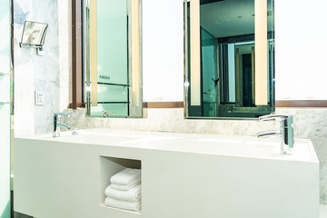 Faucet water and sink decoration interior of bathroom