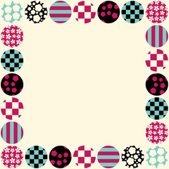 和風フレーム　正方形　クリーム