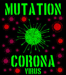 coronavirus graphic design vector art