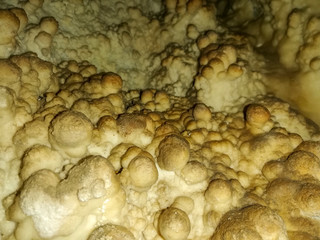 formaciones geológicas en una gruta o caverna