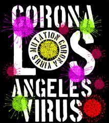 American coronavirus graphic design vector art