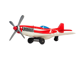 Isolated race airnplane toy.