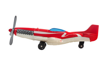 Isolated race airnplane toy.