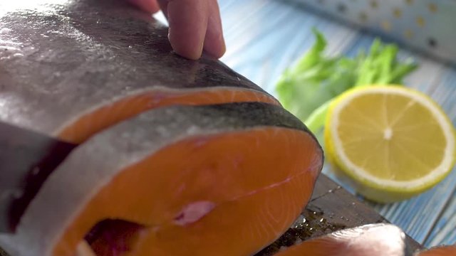 Kamchatka sockeye salmon to roast on the grill