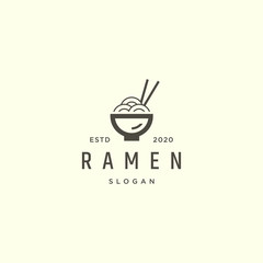 Ramen logo design vector template