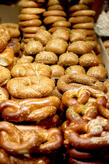 Stacked Bread Products at Market