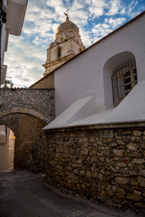 The narrow streets of the old town