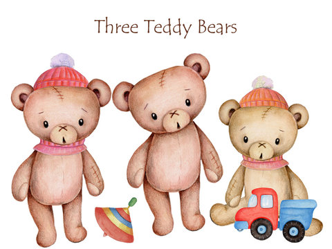 Three Teddy Bears