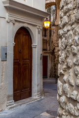 The narrow streets of the old town