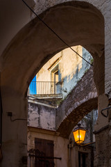The narrow streets of the old town