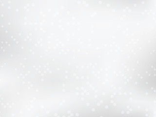 Abstract geometric random of dots or circles white and gray gradient color technology concept background.