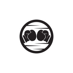 Boxing gloves logo icon design vector