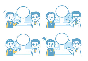 Conversation with elderly and doctor