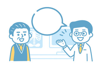 Conversation with elderly and doctor