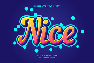 Editable text effect - Nice gradient sticker style