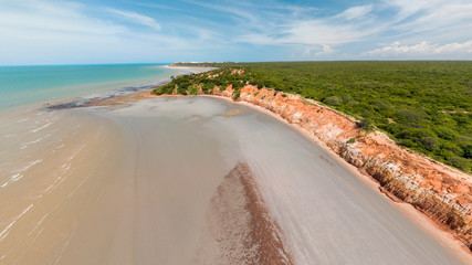 Aerial Image of Canoa Quebrada Beach, Aracati, Ceara, Brazil