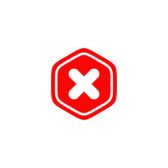 Obraz premium Stop sign icon logo design vector