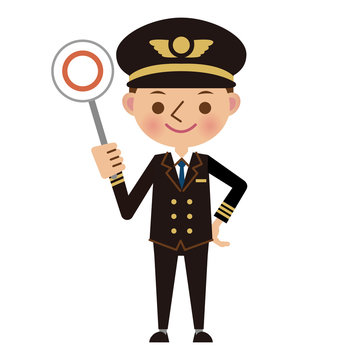 pilot holding ok sign clip art preview