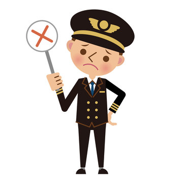 recommend clip art: パイロットのバツ、不正解イメージ