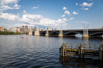 Fototapeta na wymiar A Warm Summer Day In Boston City