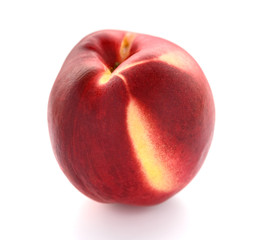 side view fresh peach on a white background