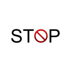 STOP Typography Design Vector